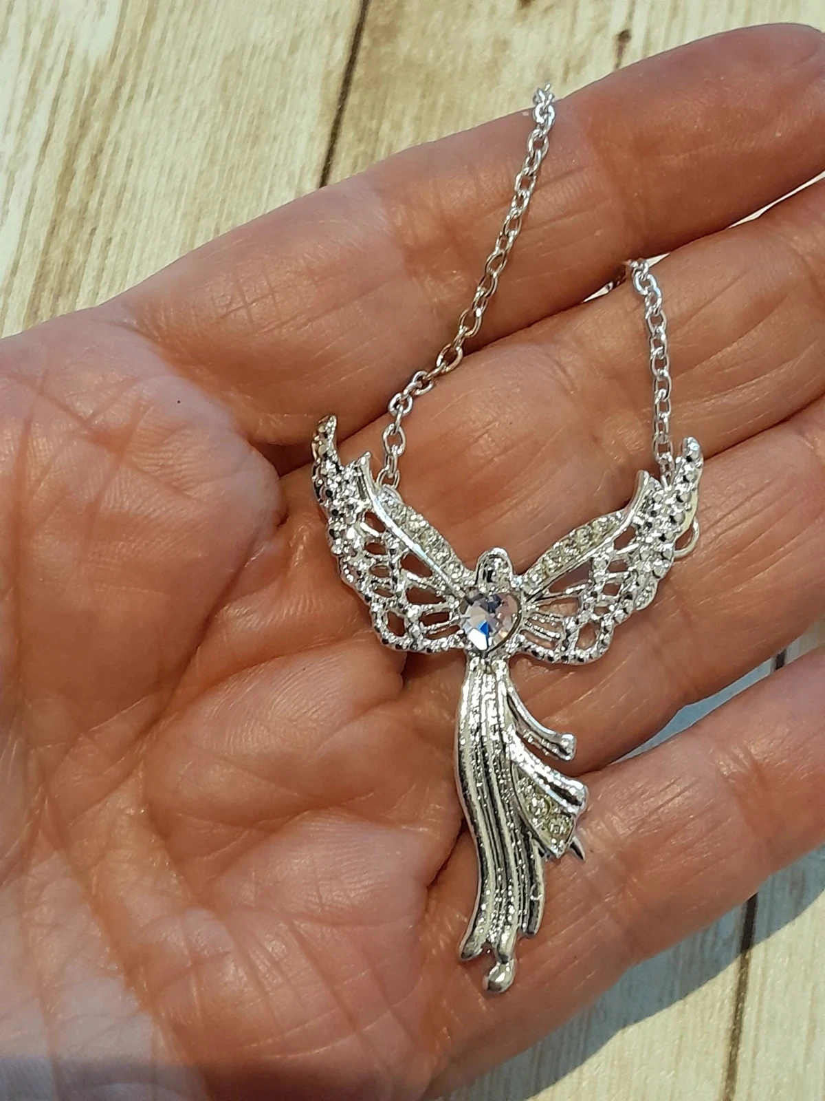Colar com Anjo, cor prateada – photo 5